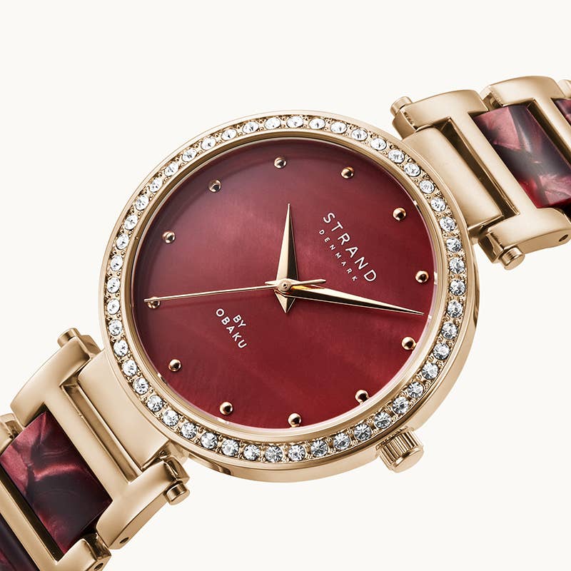 Belle Mare - Scarlett- Mother of Pearl acetate link watch