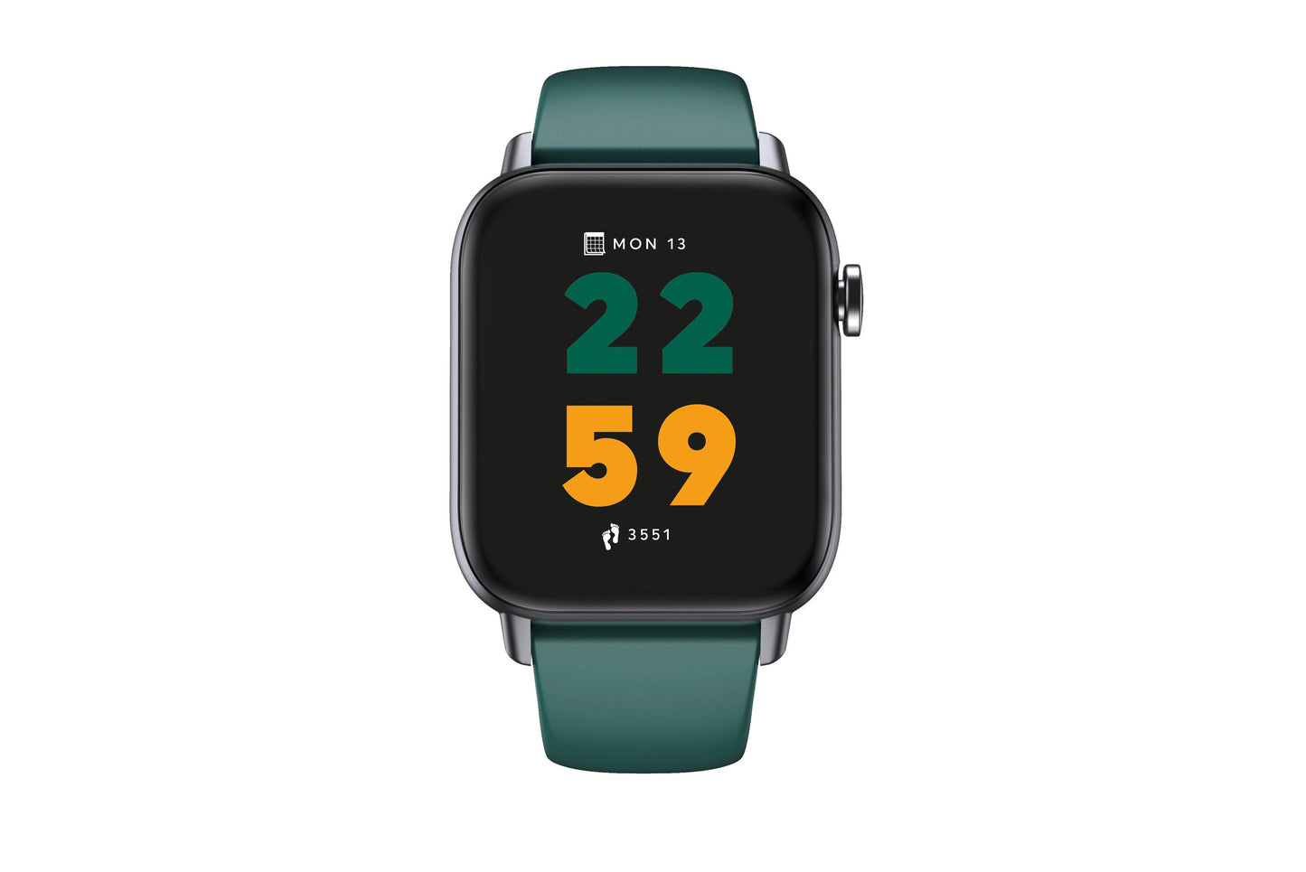 Smart Rectangle Green silicon watch works w/Android & Apple