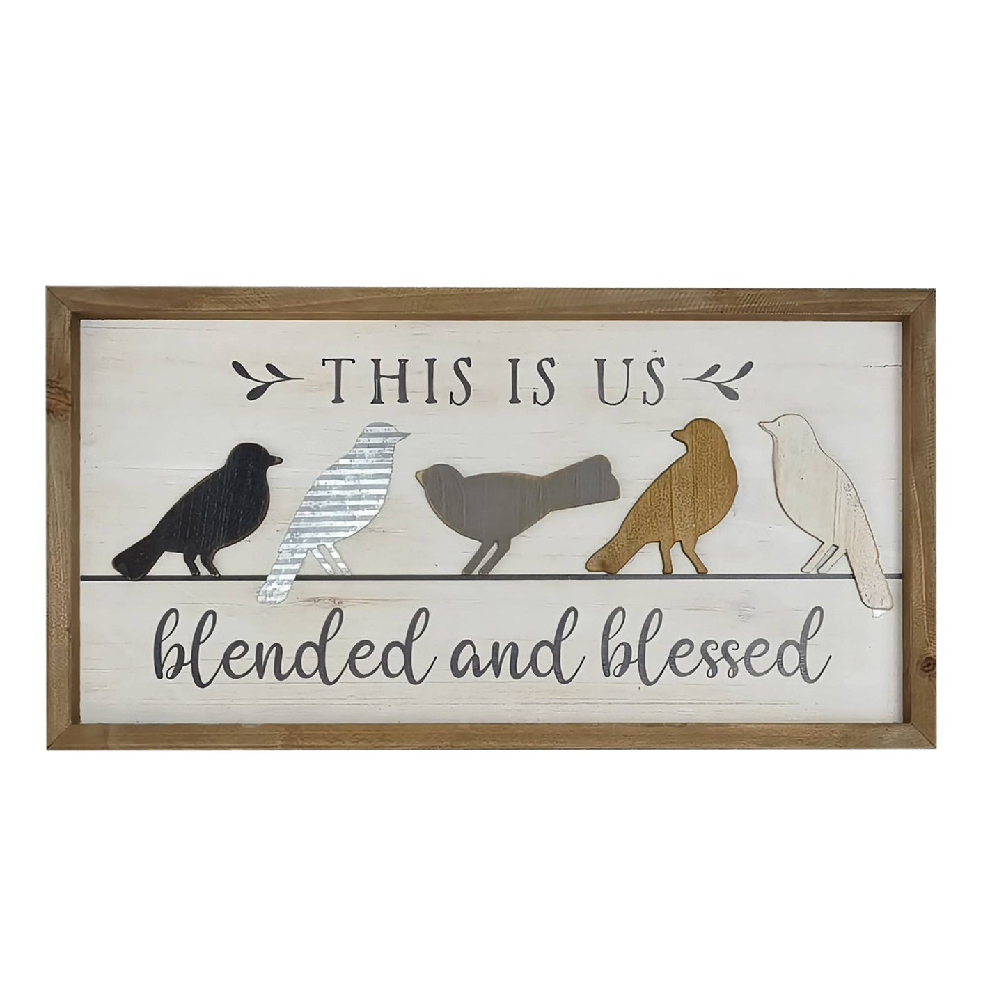 This Is Us Blended and Blessed Wood Framed Wall Sign