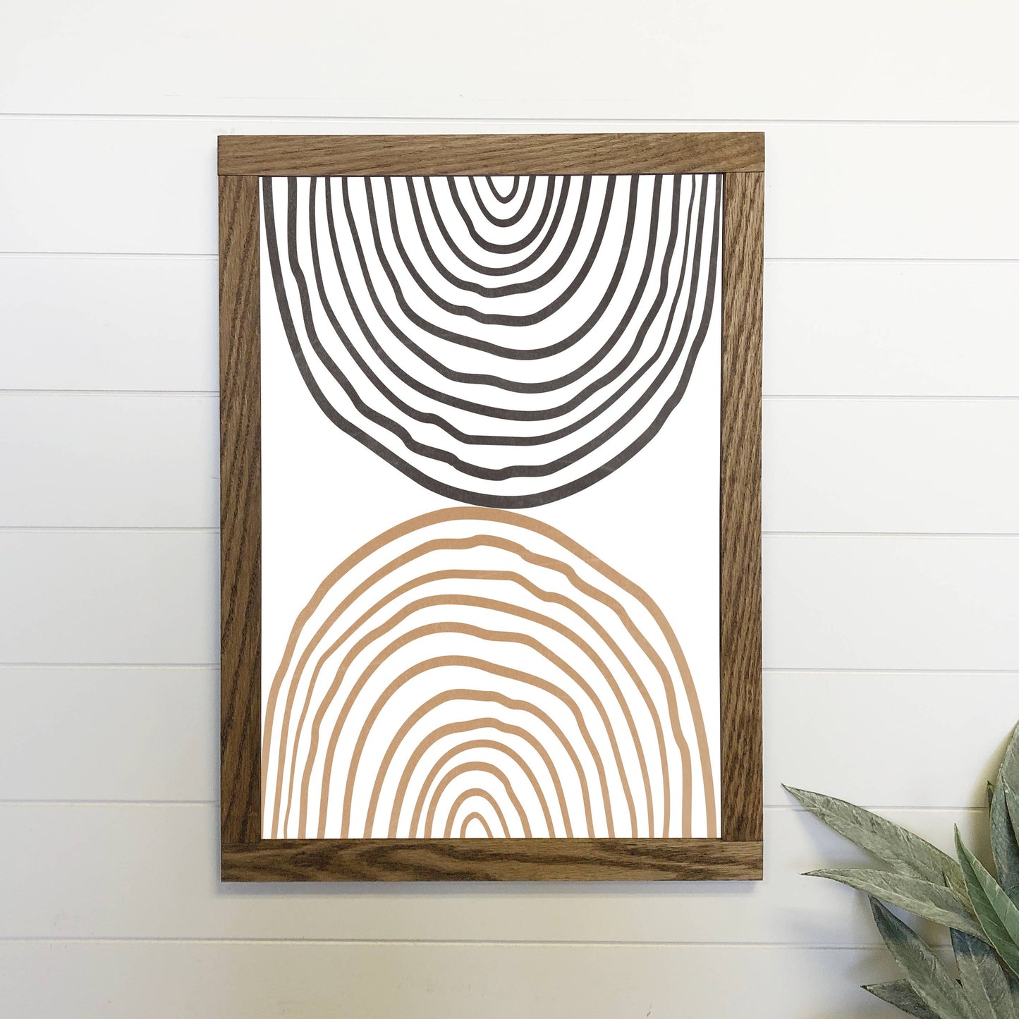 Abstract Arches Wood Sign Framed Wall Art Print