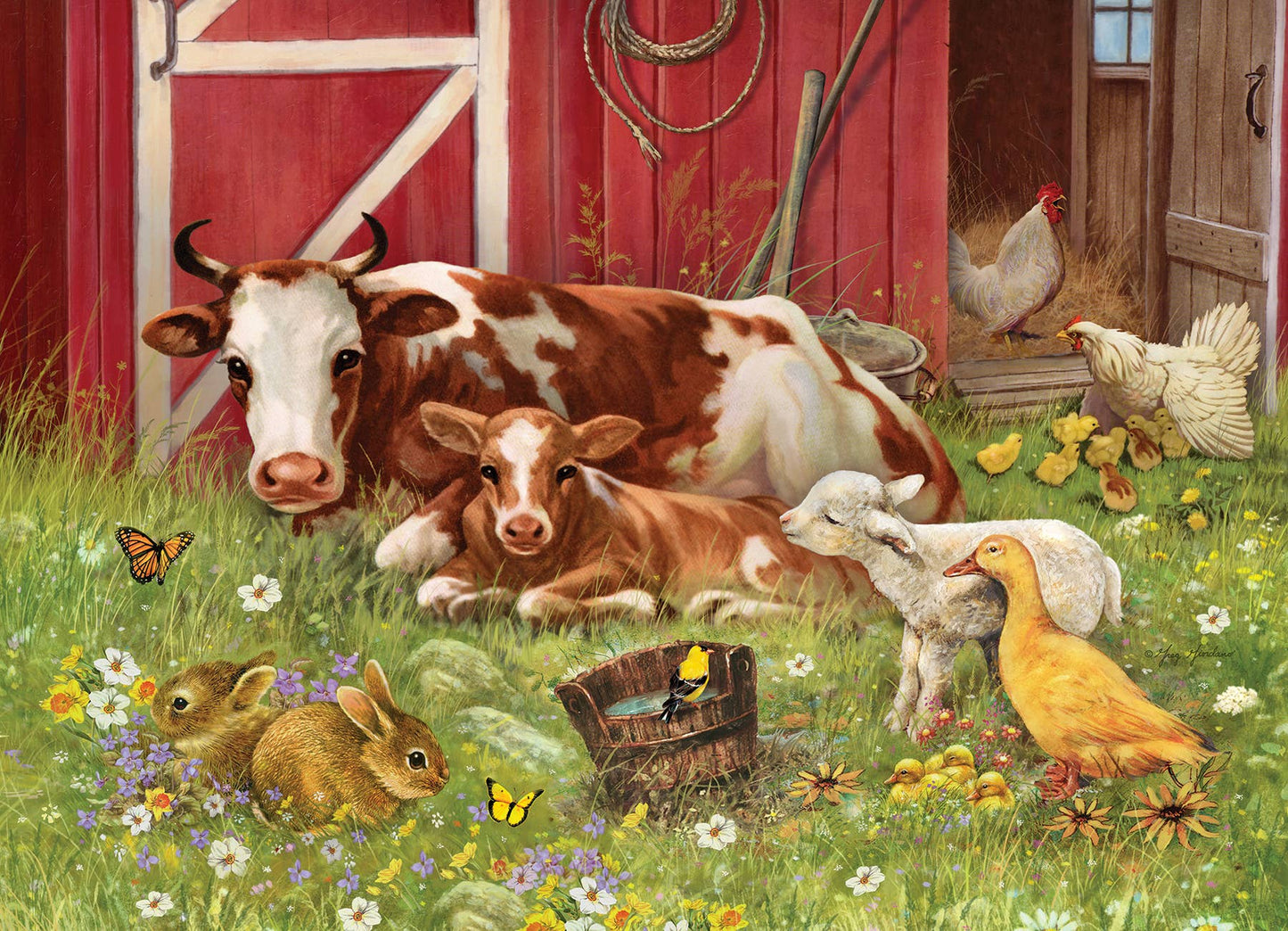 Barnyard Babies (Family) 350pc puzzle