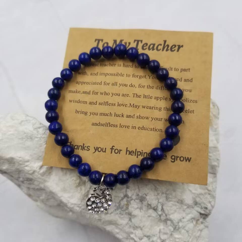 Teacher Lapis Lazuli Stone Bracelet