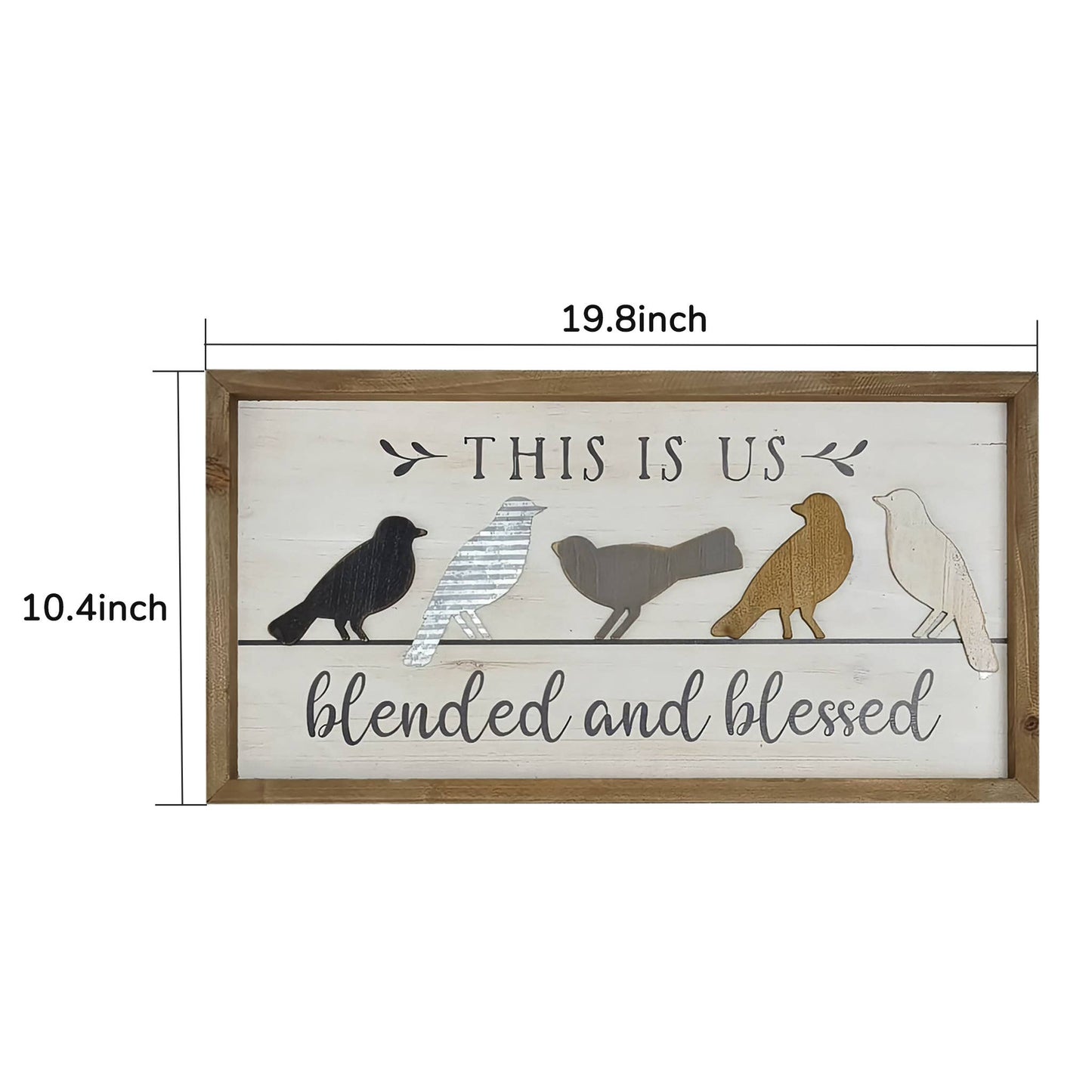 This Is Us Blended and Blessed Wood Framed Wall Sign