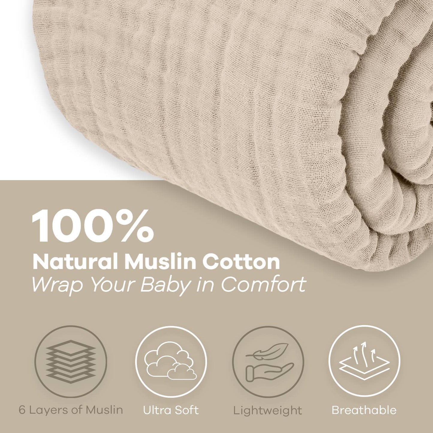 Adult Muslin Cotton Blankets by Comfy Cubs