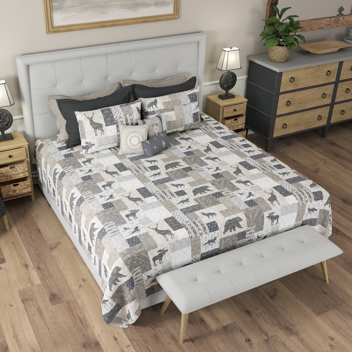 Wyoming 3pc Quilted Bedding Set