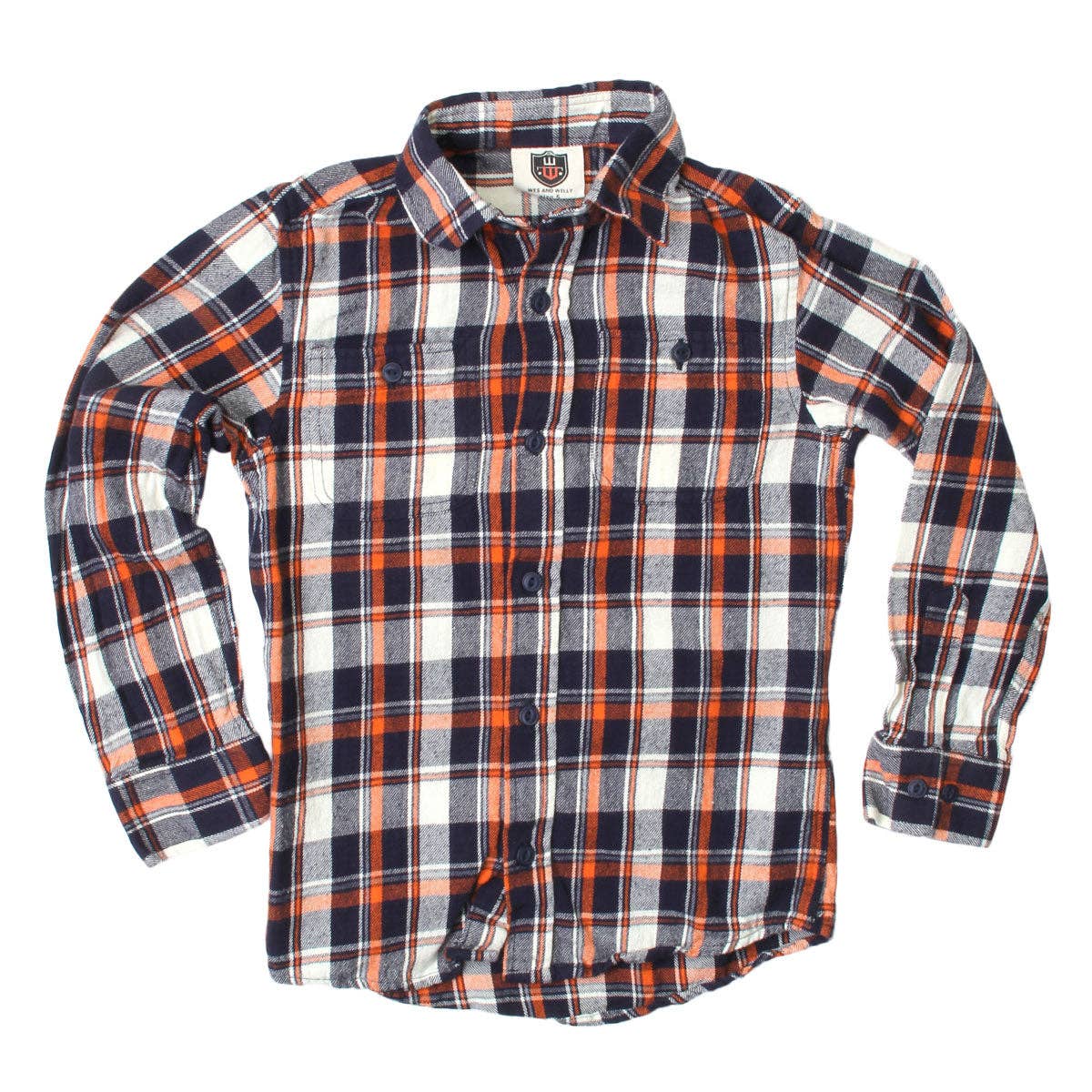 Wes & Willy Boy's Orange Crush Plaid Shirt