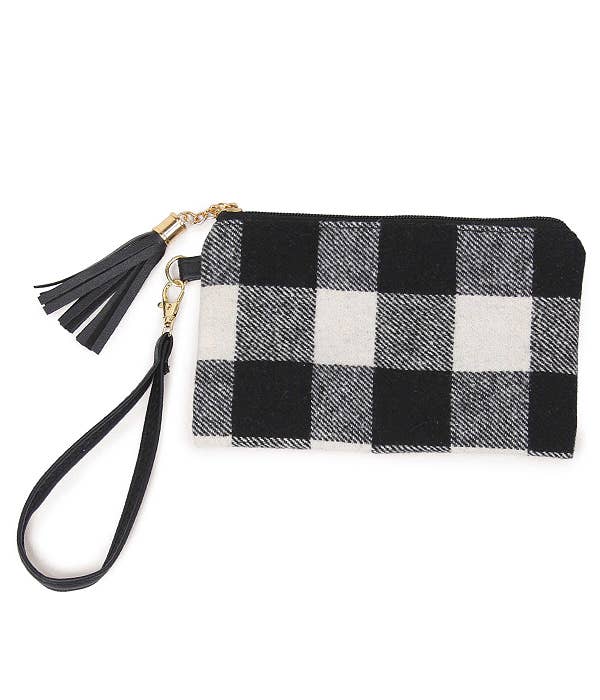 BUFFALO WRISTLET POUCH BAG