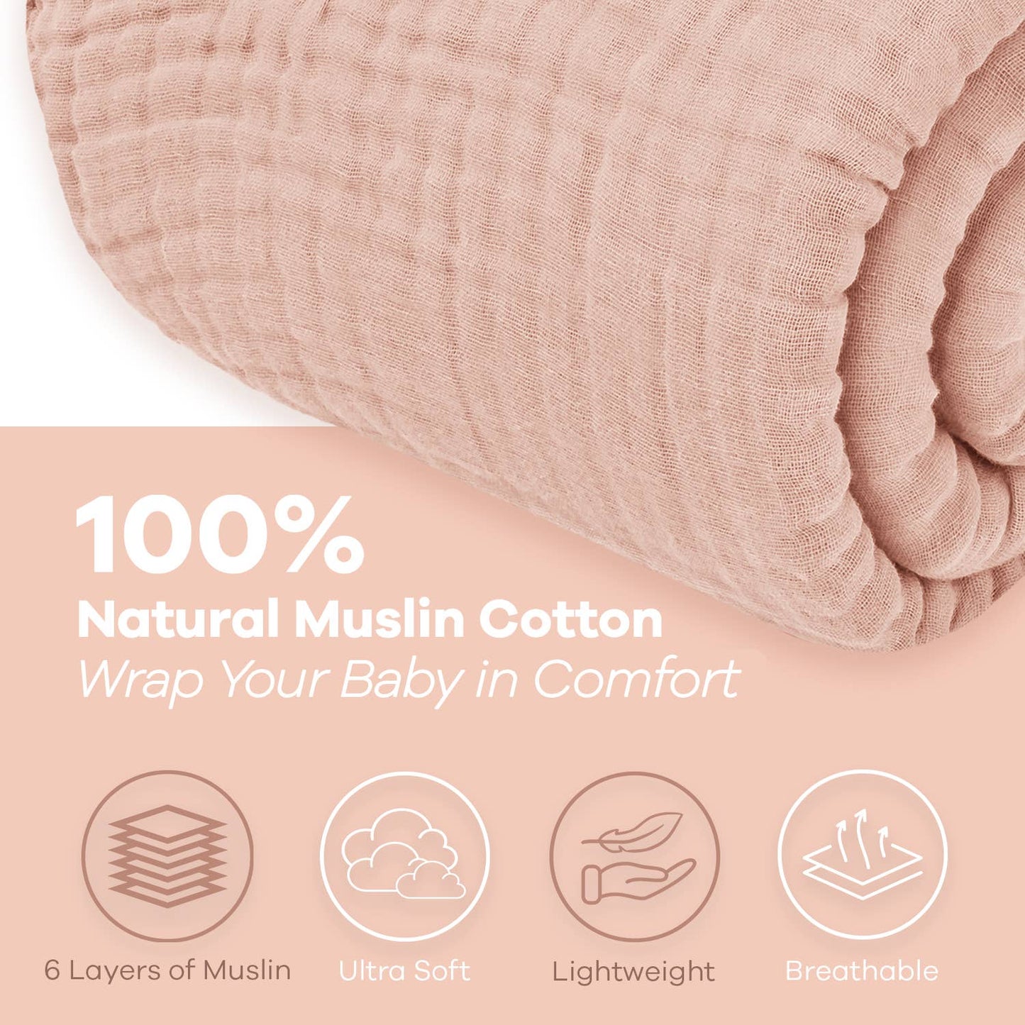 Adult Muslin Cotton Blankets by Comfy Cubs