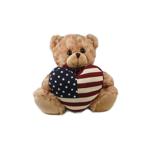 American Heart Bear 6"- Patriotic Plush Teddy for Occasions