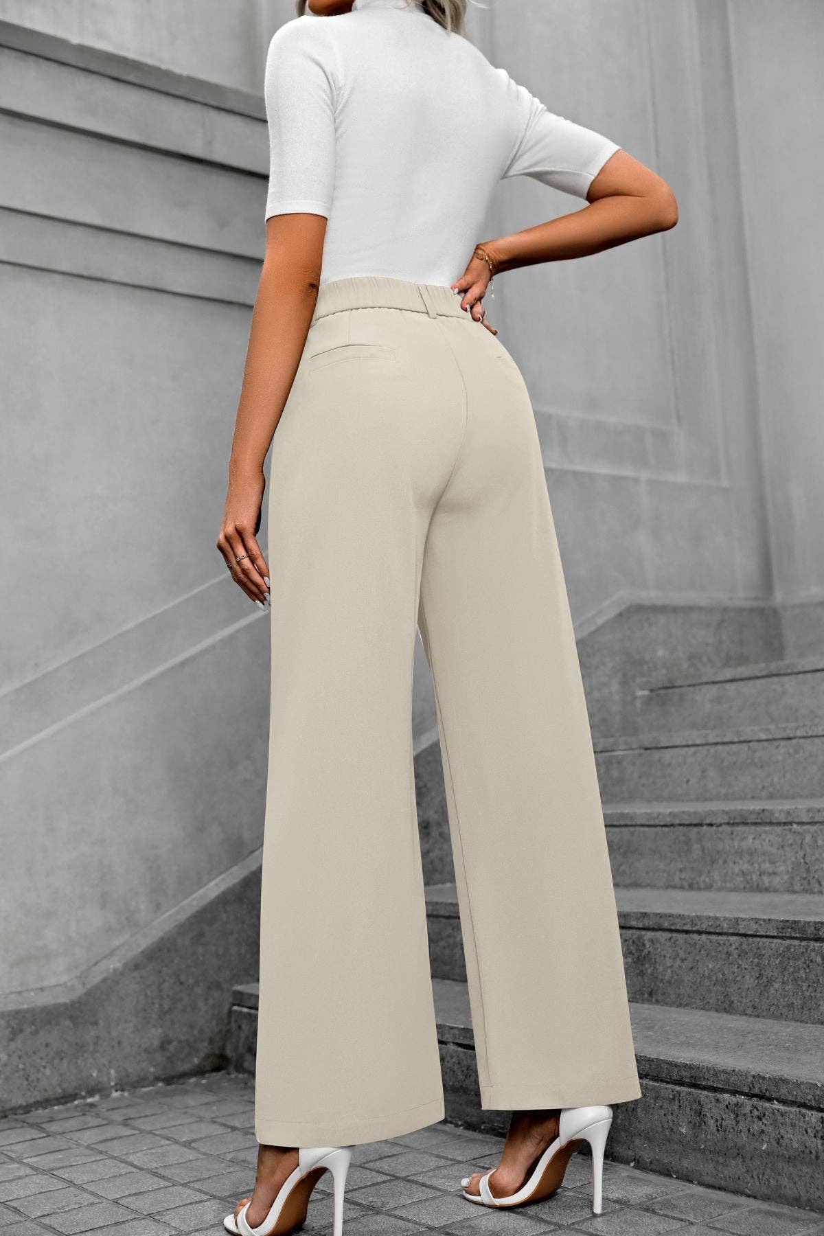 Women's Loose Casual Temperament Wide Leg Straight Suit Pants