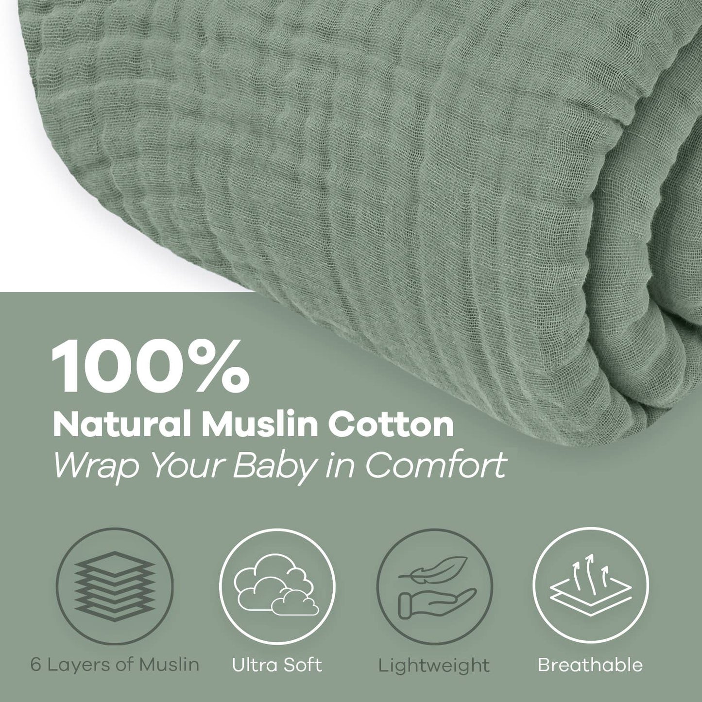 Adult Muslin Cotton Blankets by Comfy Cubs