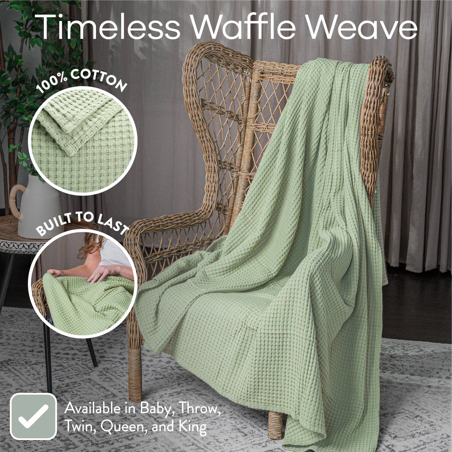 Waffle Blanket for Adults by Comfy Cubs