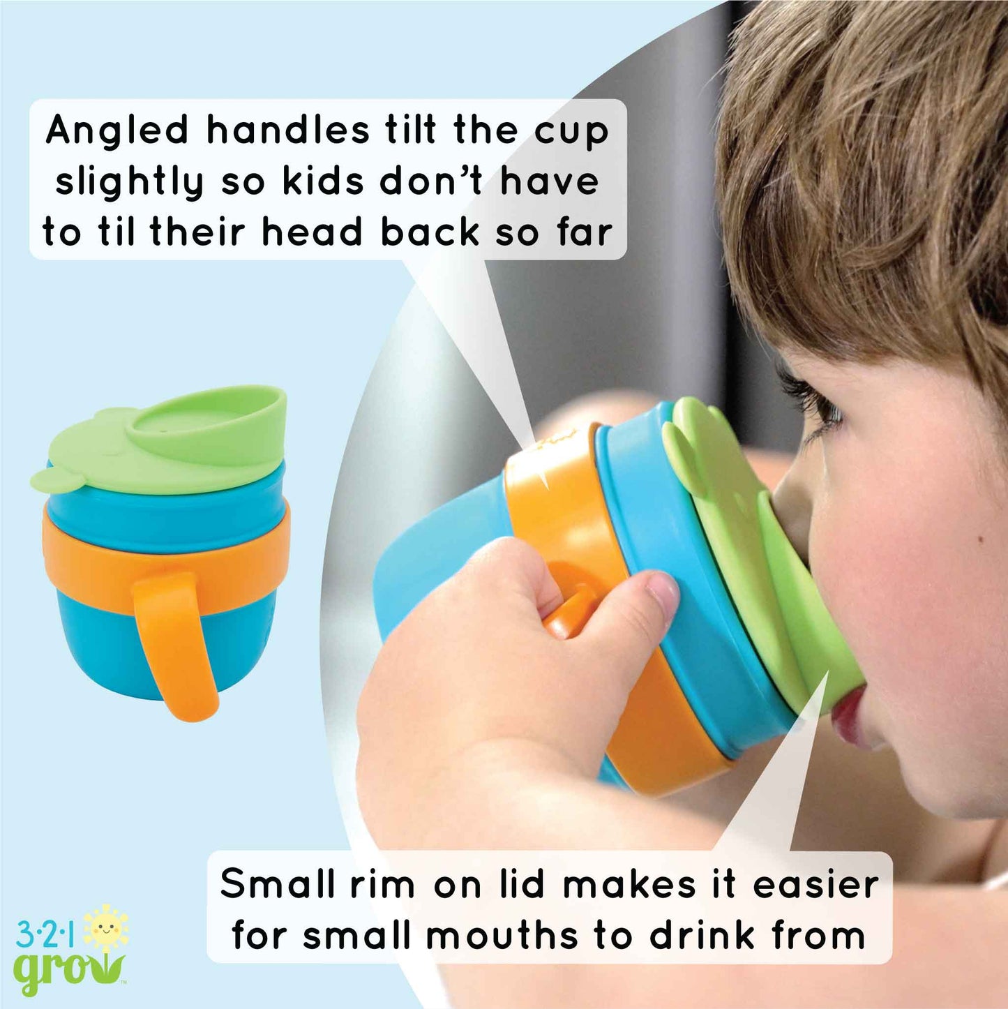 321 Grow Easy Learn Silicone Drink & Snack Set - Watermelon