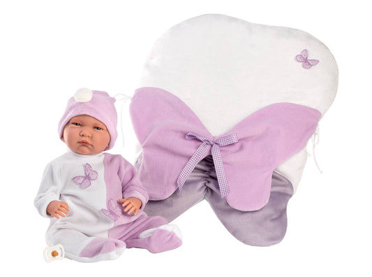 16.5" Articulated Newborn Doll Ruby with Butterfly Sleeping