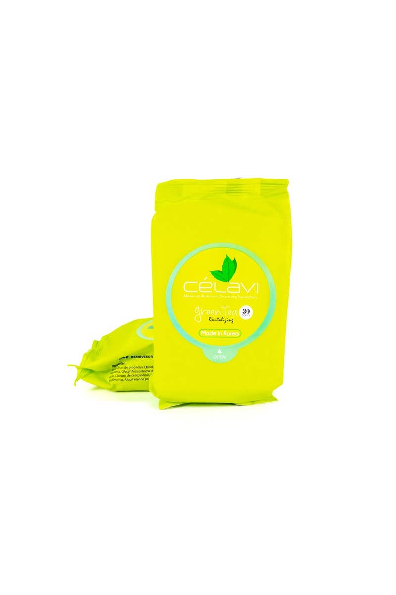 Celavi MT003z Makeup Cleansing Towelette Green Tea