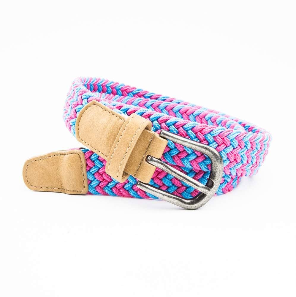 Stretchy Cord Belt - Pink / Blue ( 4-7 Y)